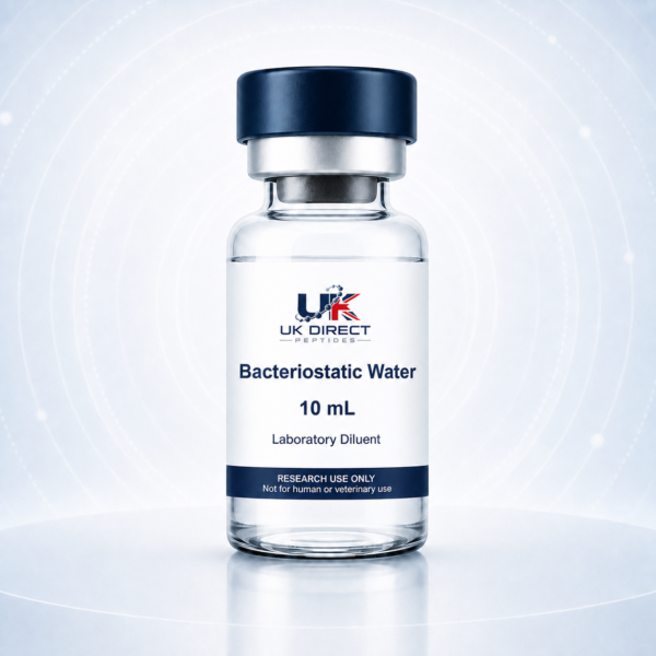 Bacteriostatic Water 10 mL - UK Direct Peptides research product vial