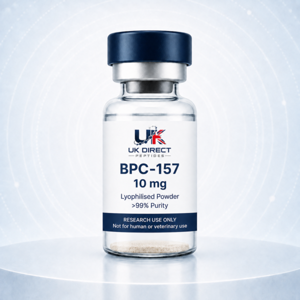 BPC-157 10 mg - UK Direct Peptides research product vial