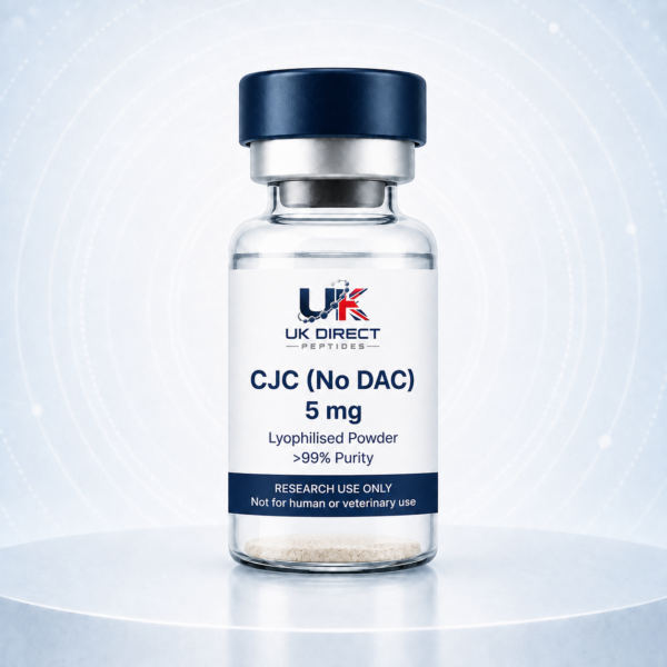CJC (No DAC) 5 mg - UK Direct Peptides research product vial