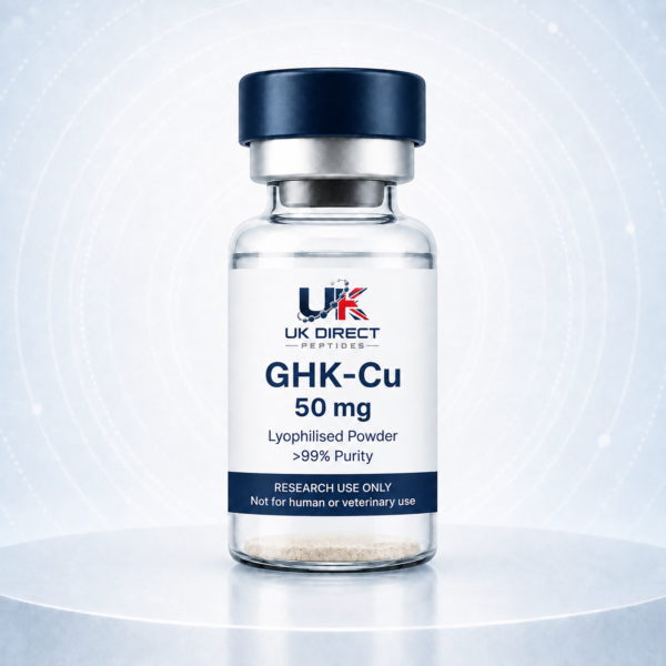 GHK-Cu 50 mg - UK Direct Peptides research product vial