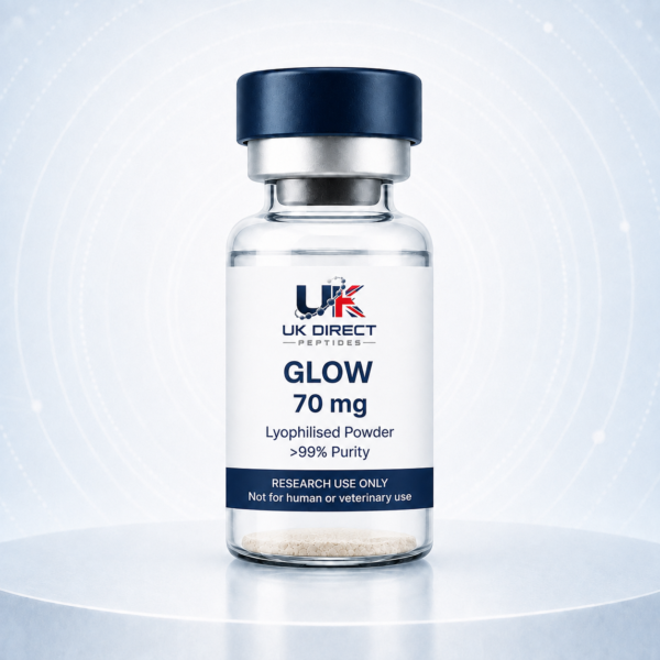 GLOW 70 mg - UK Direct Peptides research product vial