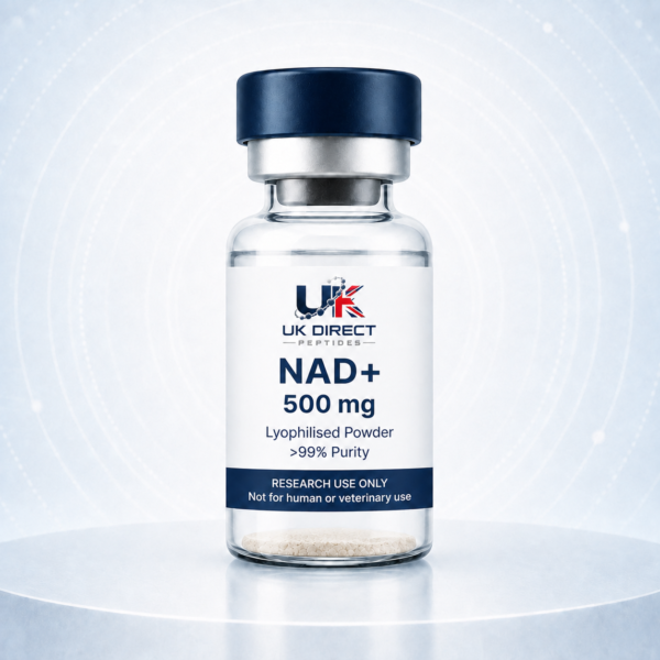 NAD+ 500 mg - UK Direct Peptides research product vial