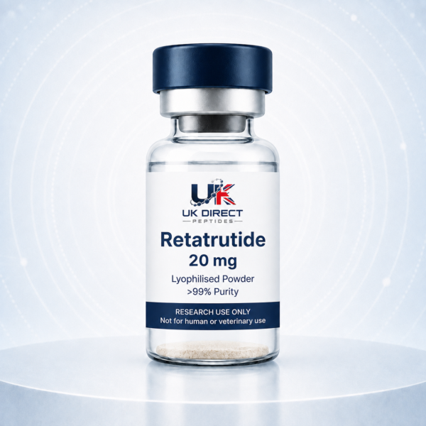Retatrutide 20 mg - UK Direct Peptides research product vial