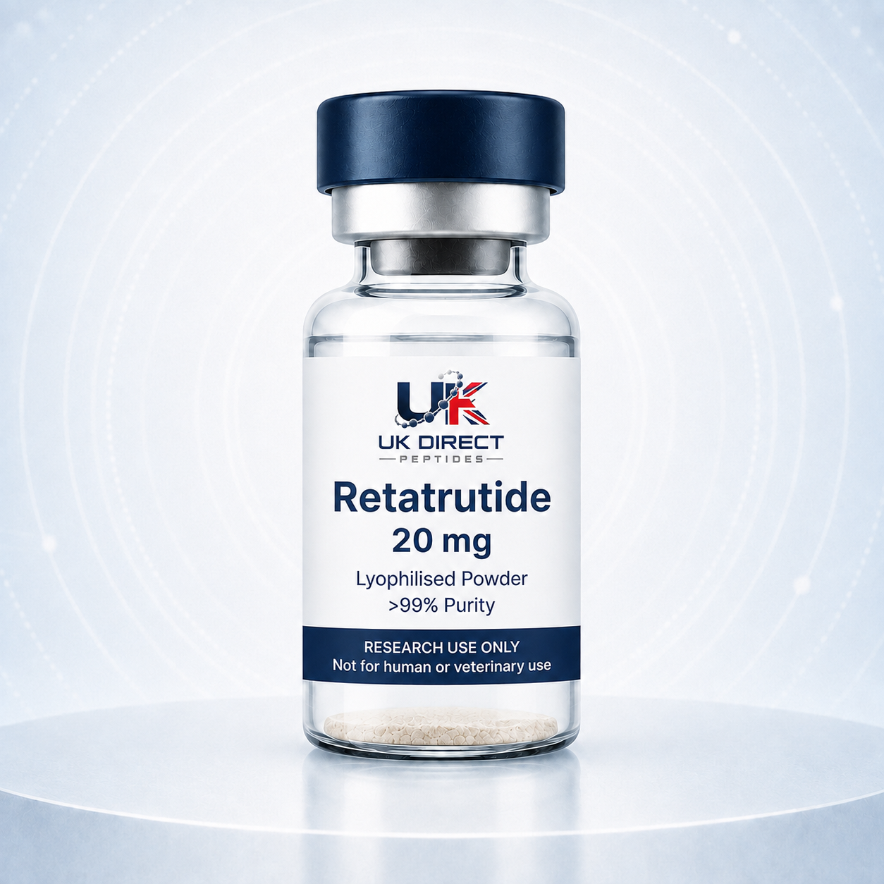 Retatrutide 20 mg - UK Direct Peptides research product vial