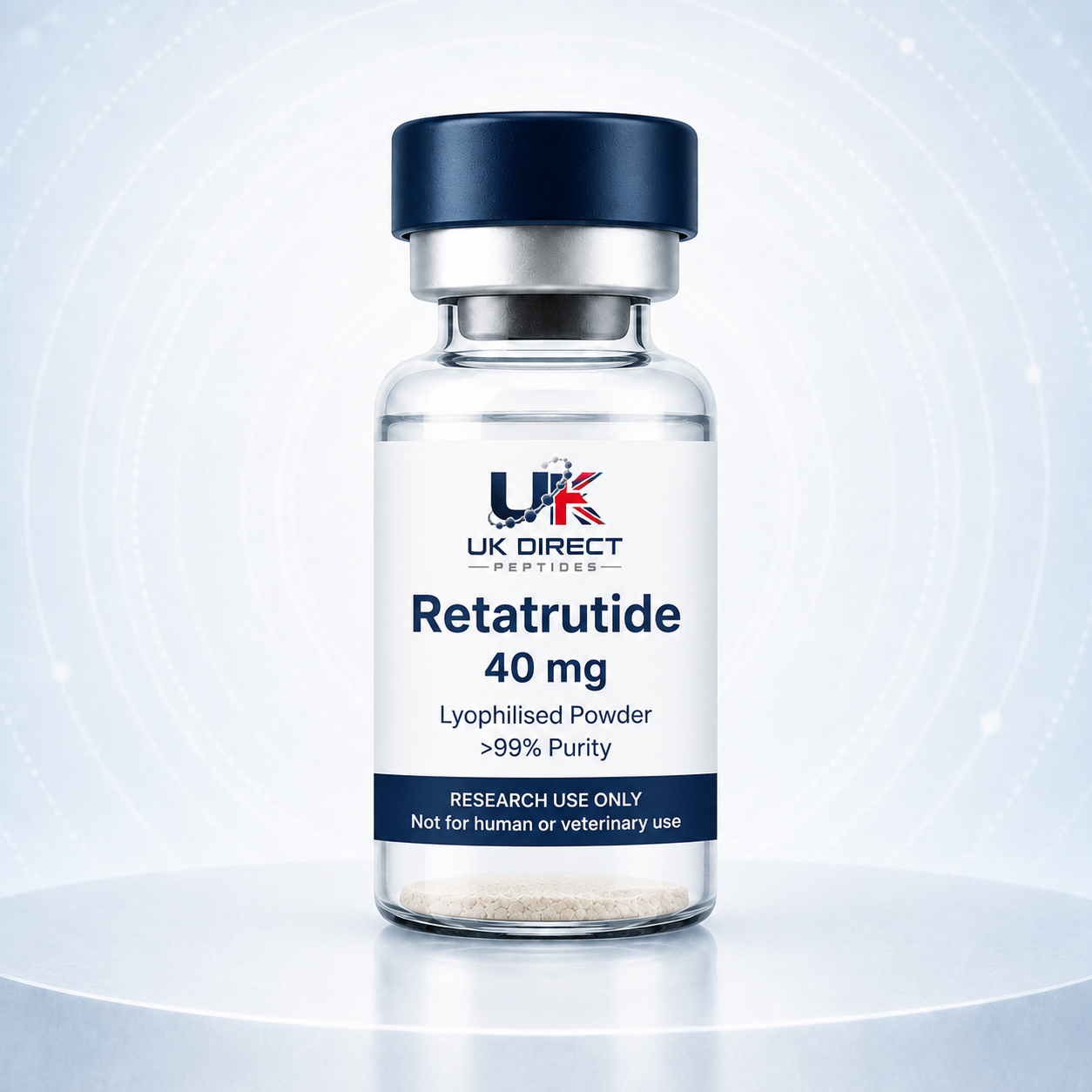 Retatrutide 40 mg - UK Direct Peptides product vial